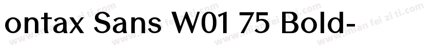 ontax Sans W01 75 Bold字体转换